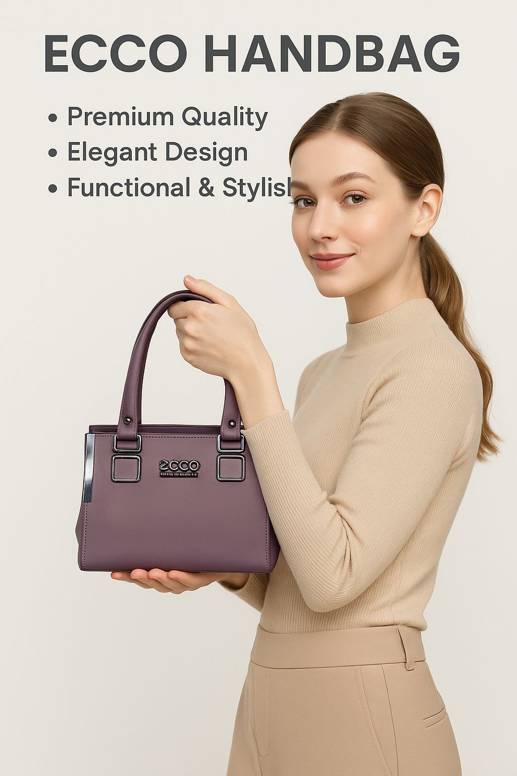 Trendy Purple Ladies Handbag | Stylish Shoulder Bag & Purse for Women