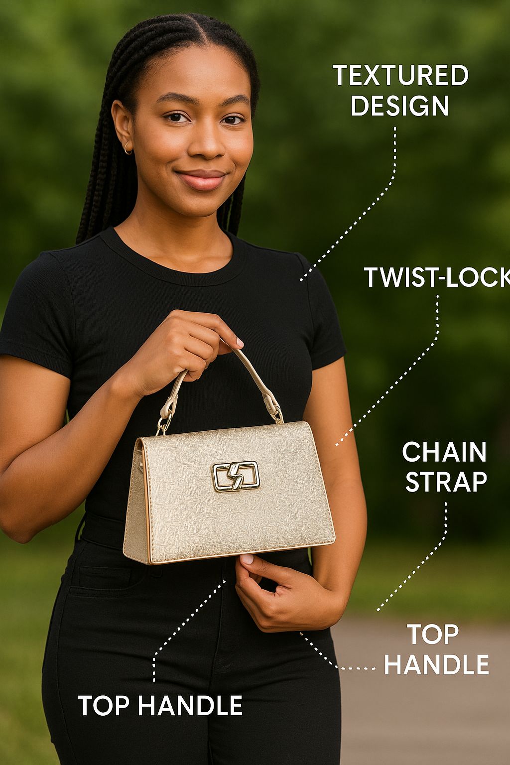 Best Golden Shining Ladies Hand Bag Party Bag | Gleamorra