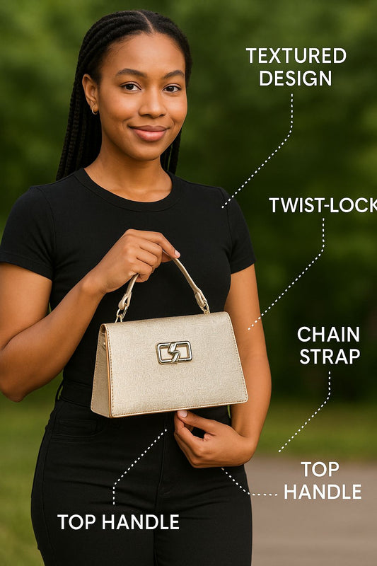 Best Golden Shining Ladies Hand Bag Party Bag | Gleamorra